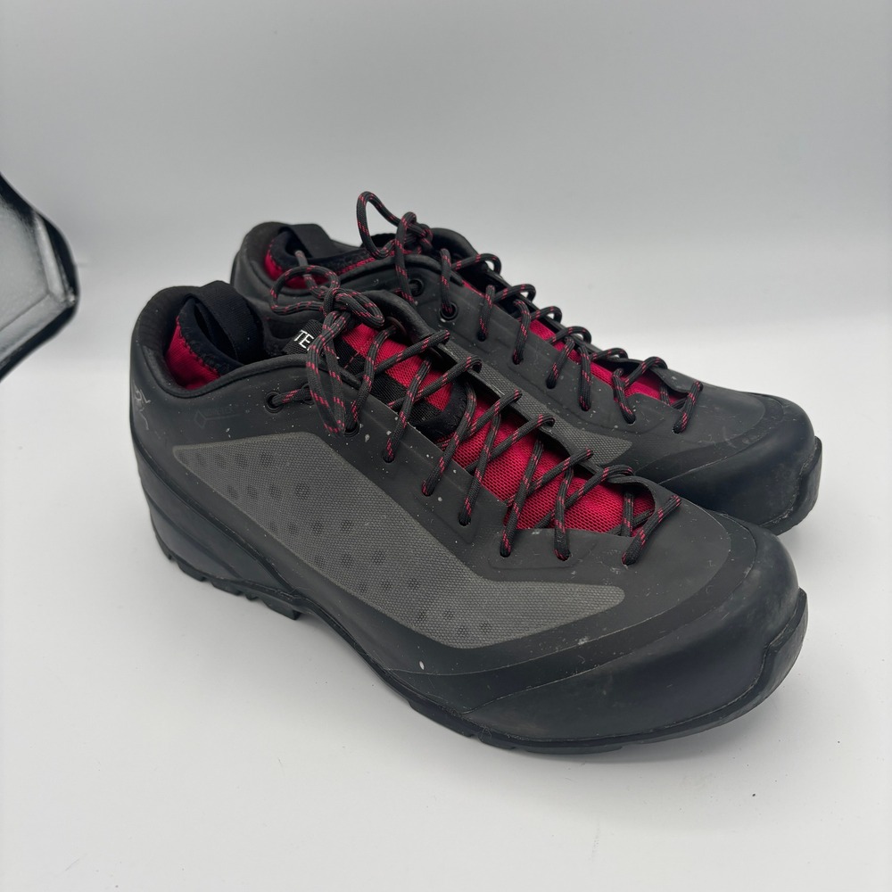 Arc'teryx Acrux FL GTX Women Sz 6.5 Black Red Gore-Tex Hiking Shoes